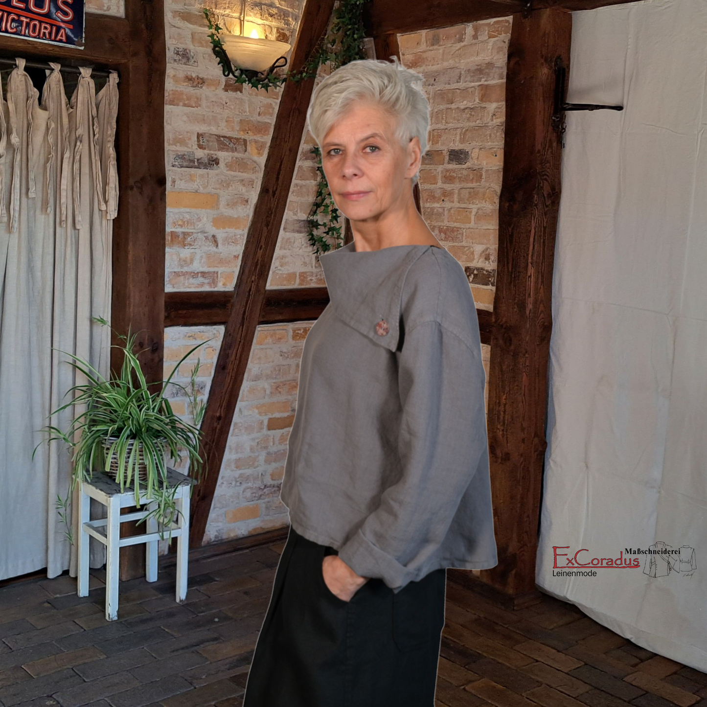Modern & Natürlich: Shirt Conny aus 100% Leinen für einen entspannten Look