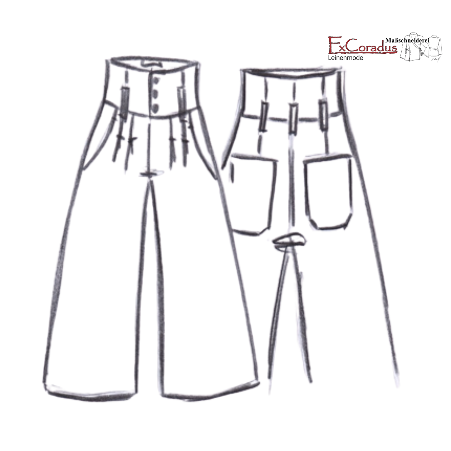 Eleganz & Komfort: Hose Nicole mit weitem Schnitt und hohem Bund